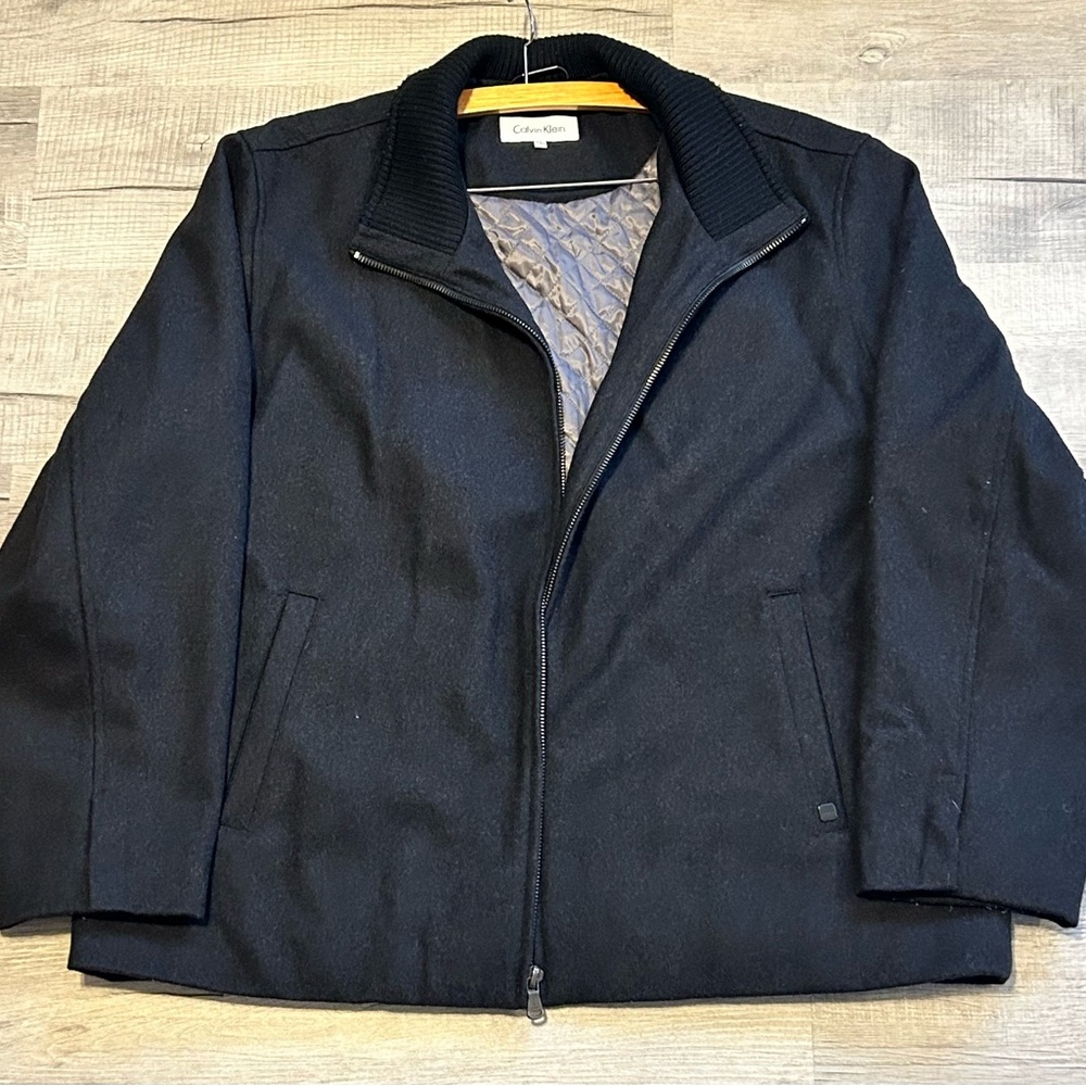 Calvin Klein Men's Black Pea Coat
